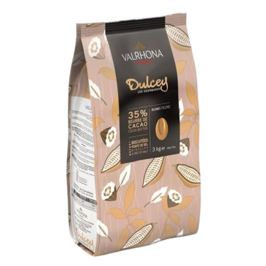 Sachet 3kg Fèves chocolat blond Dulcey 35% - Valrhona